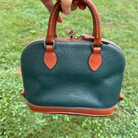 Dooney & Bourke Forest Green and Tan Mini Bag - Picture 2 of 11